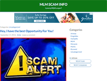 Tablet Screenshot of mlm-scam.info